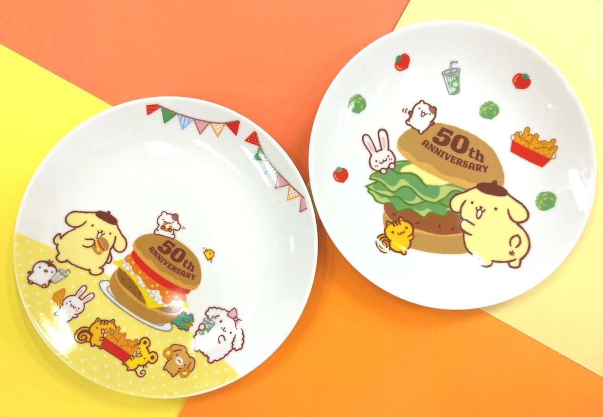 ポムポムプリン モスバーガー プレート 絵柄1 - 食器